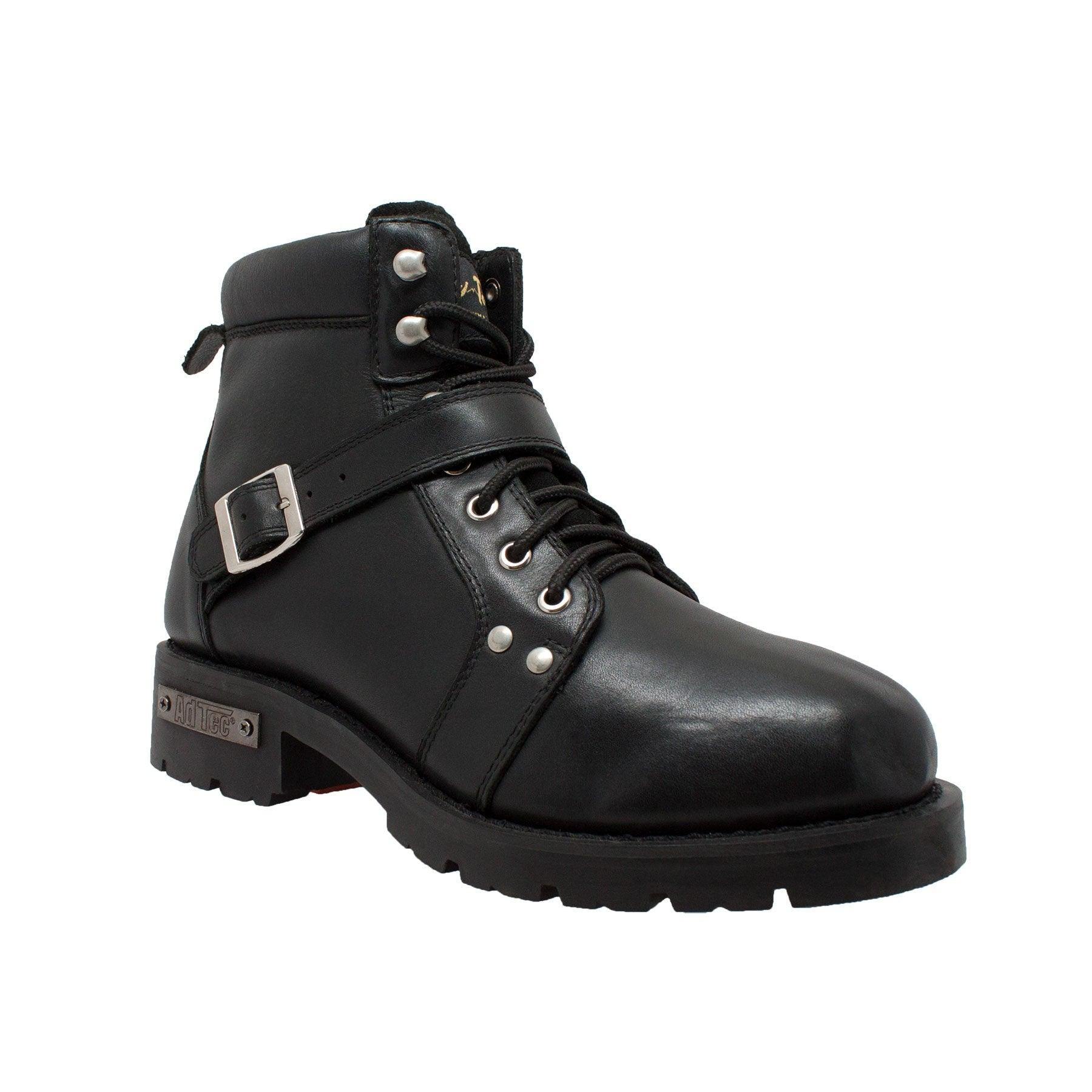 RideTecs Men's 6" Lace Zipper Boot Black - RideTecs