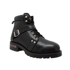 RideTecs Men's 6" Lace Zipper Boot Black - RideTecs