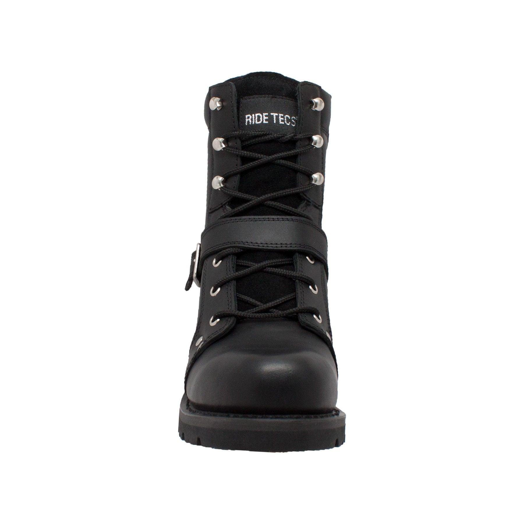 RideTecs Mens 8 inch Zipper Lace Black - RideTecs