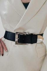 Zinc Alloy Buckle PU Leather Belt - Trendsi - Flyclothing LLC