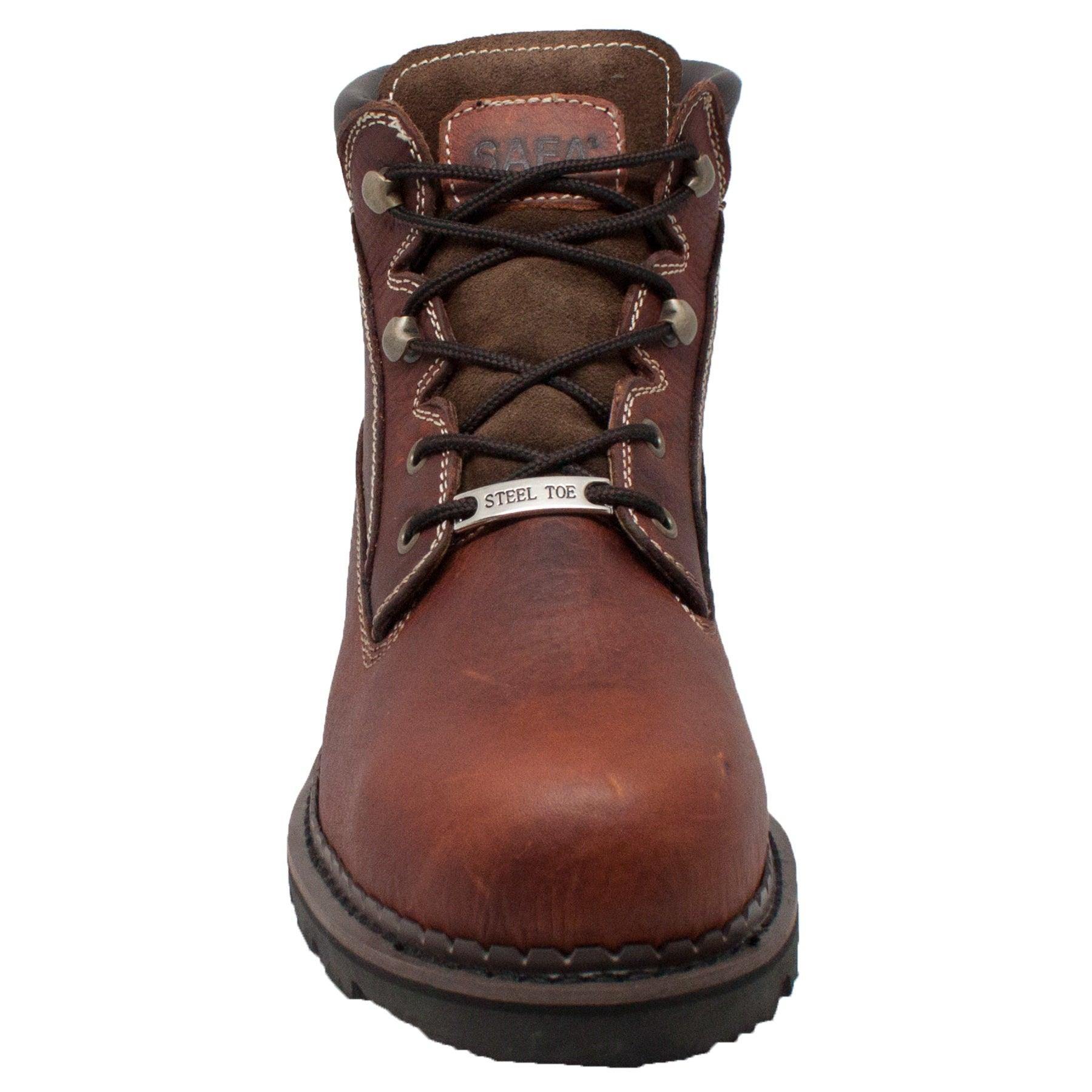 SAFA Men's 6" Steel Toe Work Boot Brown - SAFA - Flyclothing LLC