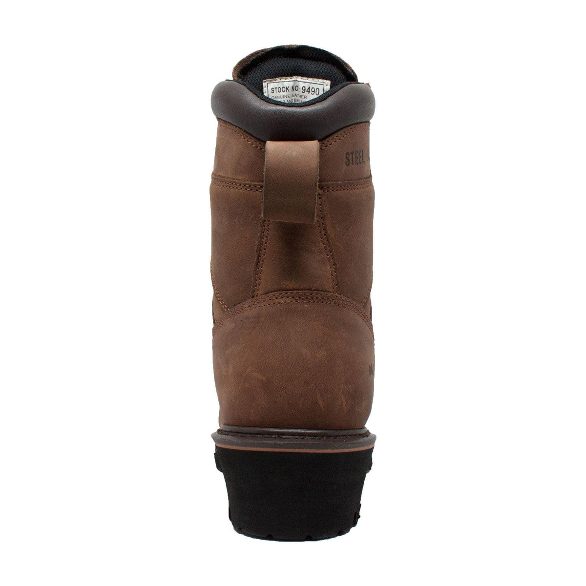 AdTec Men's 9" Steel Toe Super Logger Brown - AdTec - Flyclothing LLC