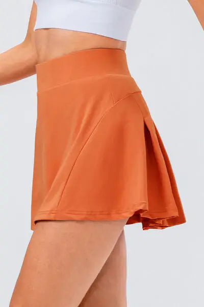 High Waist Pleated Active Skirt - Trendsi - Flyclothing LLC