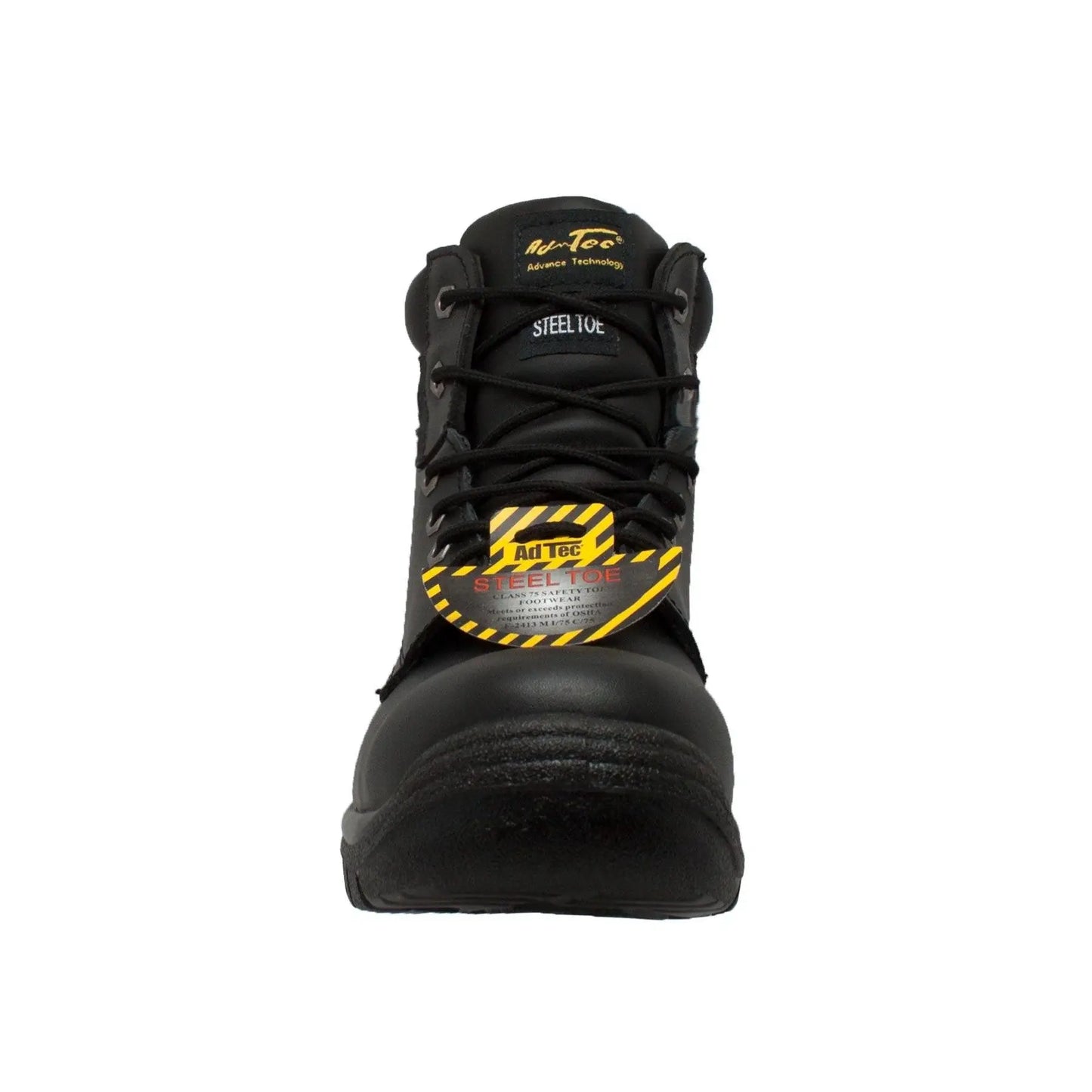AdTec Mens 6 inch Steel Toe Work Boot Black - AdTec - Flyclothing LLC
