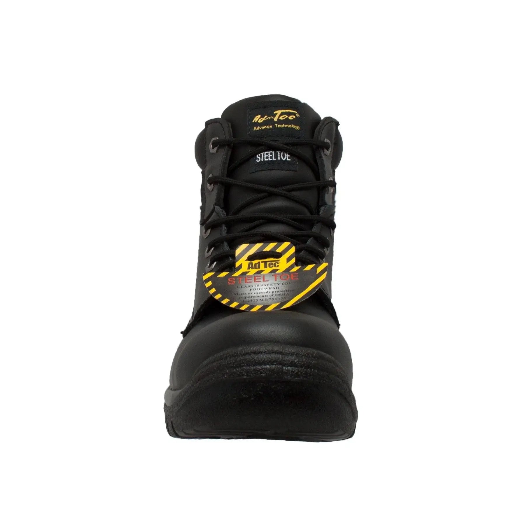 AdTec Mens 6 inch Steel Toe Work Boot Black - AdTec - Flyclothing LLC
