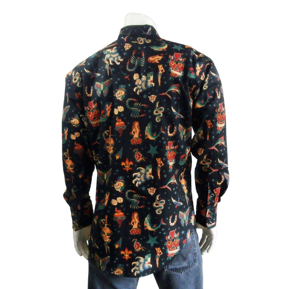 Rockmount Clothing Men's Vintage Burning Love Print Western Shirt - Rockmount Clothing - Flyclothing LLC