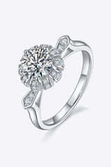 1 Carat Moissanite 925 Sterling Silver Ring - Trendsi - Flyclothing LLC