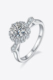 1 Carat Moissanite 925 Sterling Silver Ring - Trendsi
