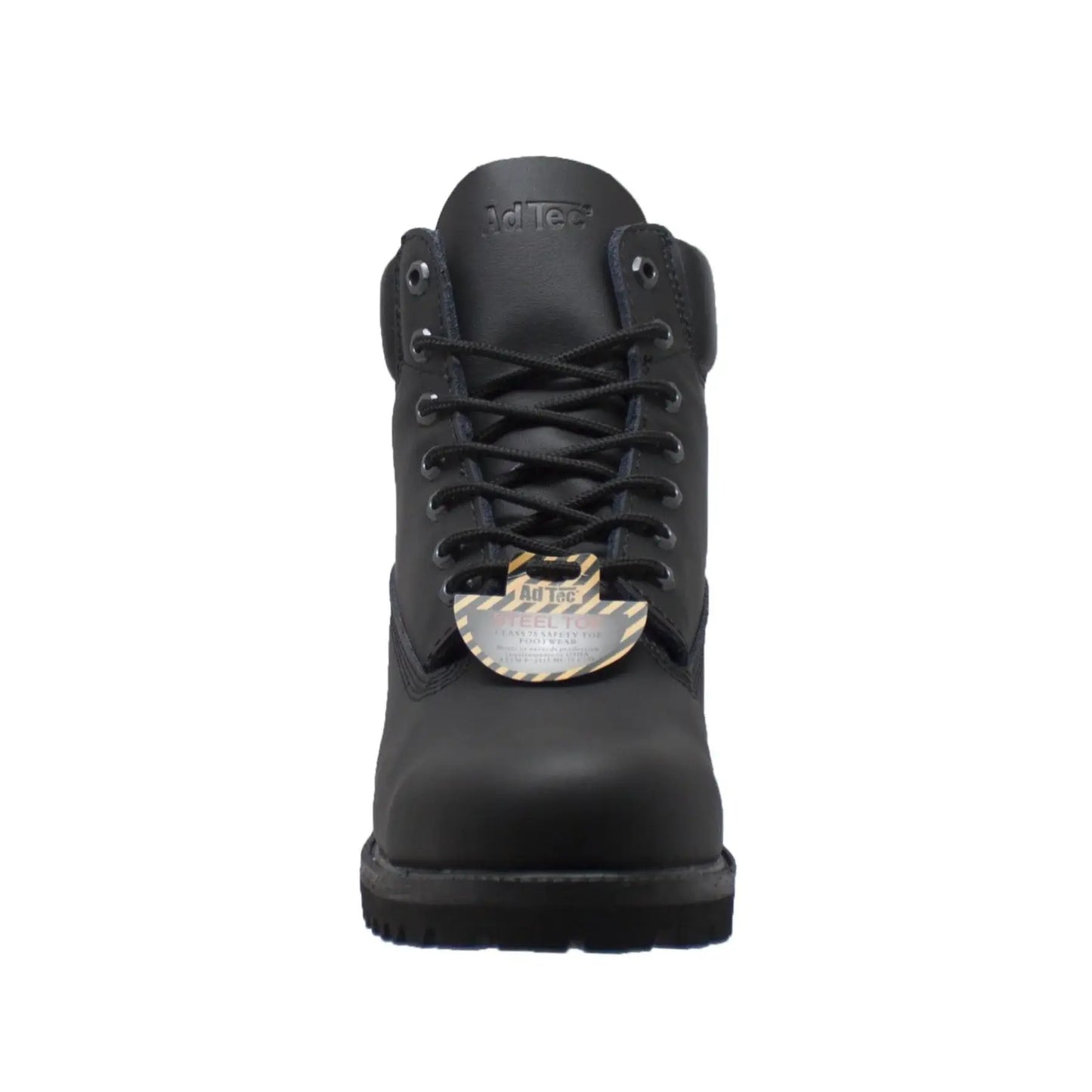AdTec Mens 6 inch Steel Toe Work Boot Black - AdTec - Flyclothing LLC