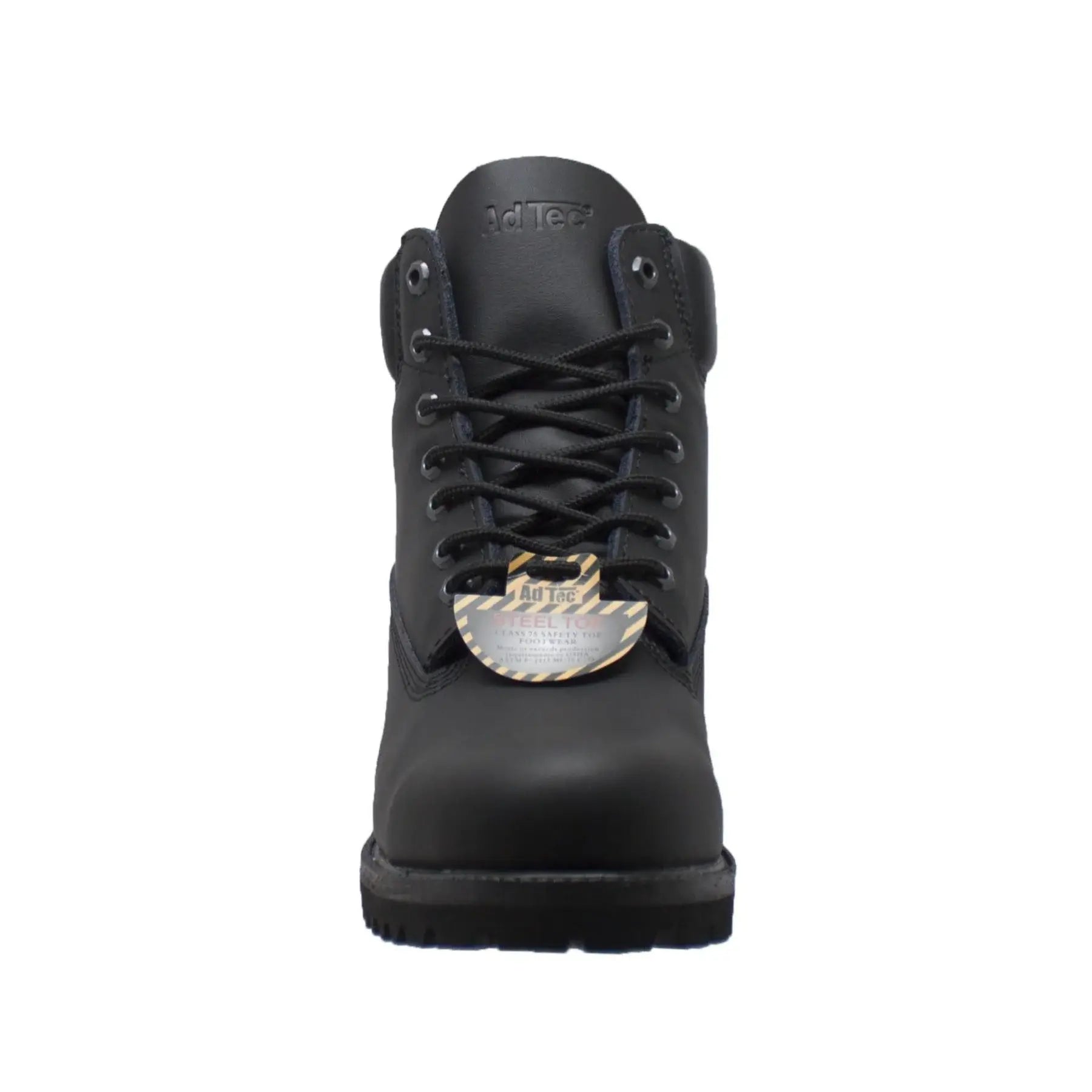 AdTec Mens 6 inch Steel Toe Work Boot Black - AdTec - Flyclothing LLC
