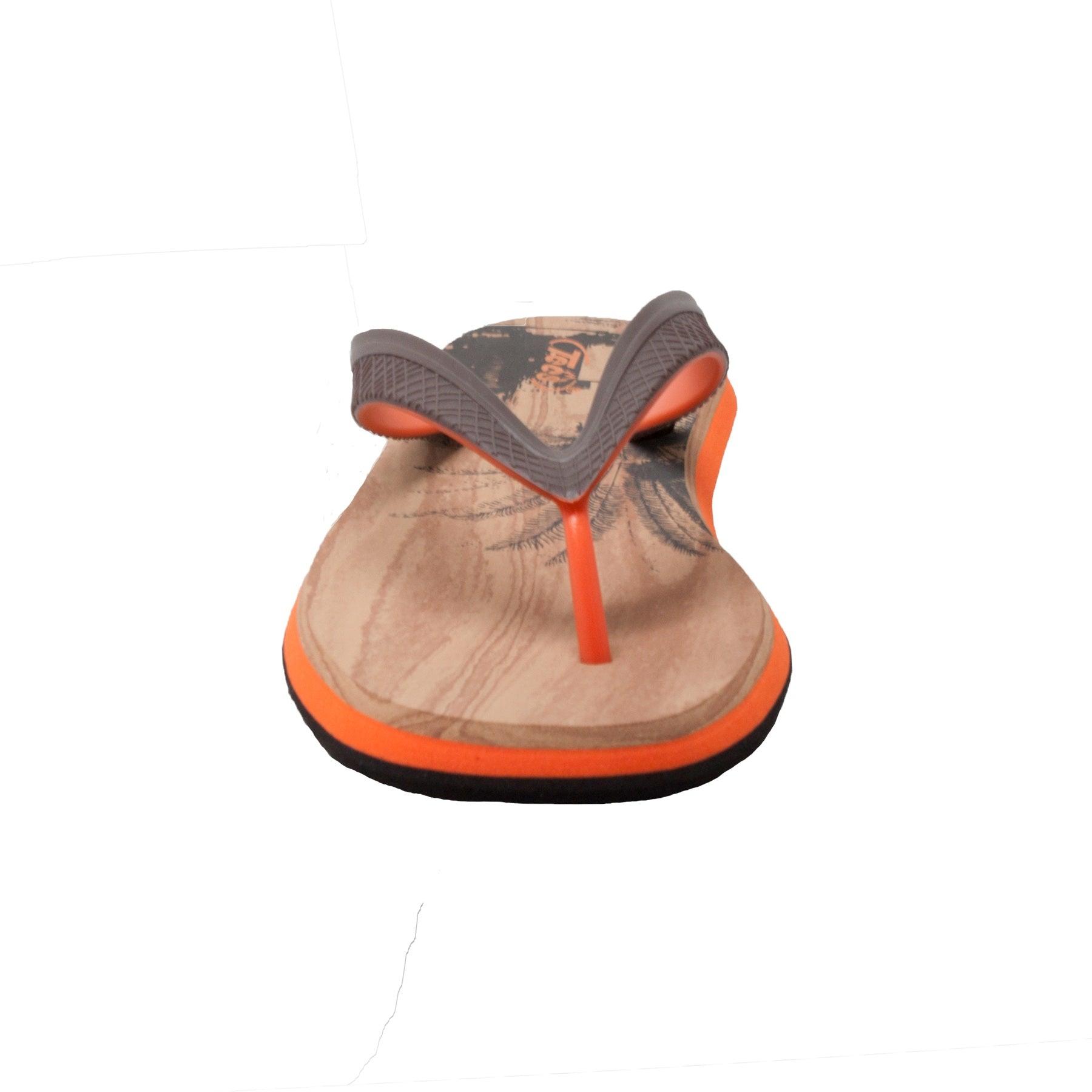 Shaboom Men's Dual Density Comfort Thong Sandal Brown/Orange - Flyclothing LLC