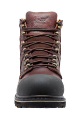 AdTec Men's 6" Steel Toe Waterproof Work Boot Dark Brown - Flyclothing LLC