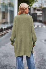 Open Front Dropped Shoulder Longline Cardigan - Trendsi - Flyclothing LLC