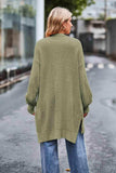 Open Front Dropped Shoulder Longline Cardigan - Trendsi - Flyclothing LLC
