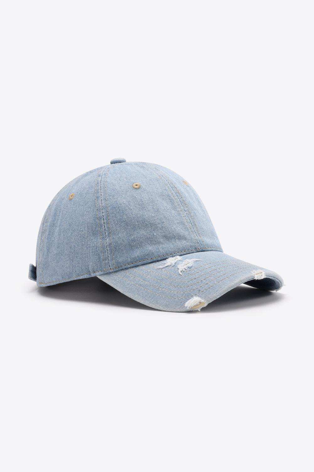 Distressed Adjustable Baseball Cap - Trendsi - Flyclothing LLC