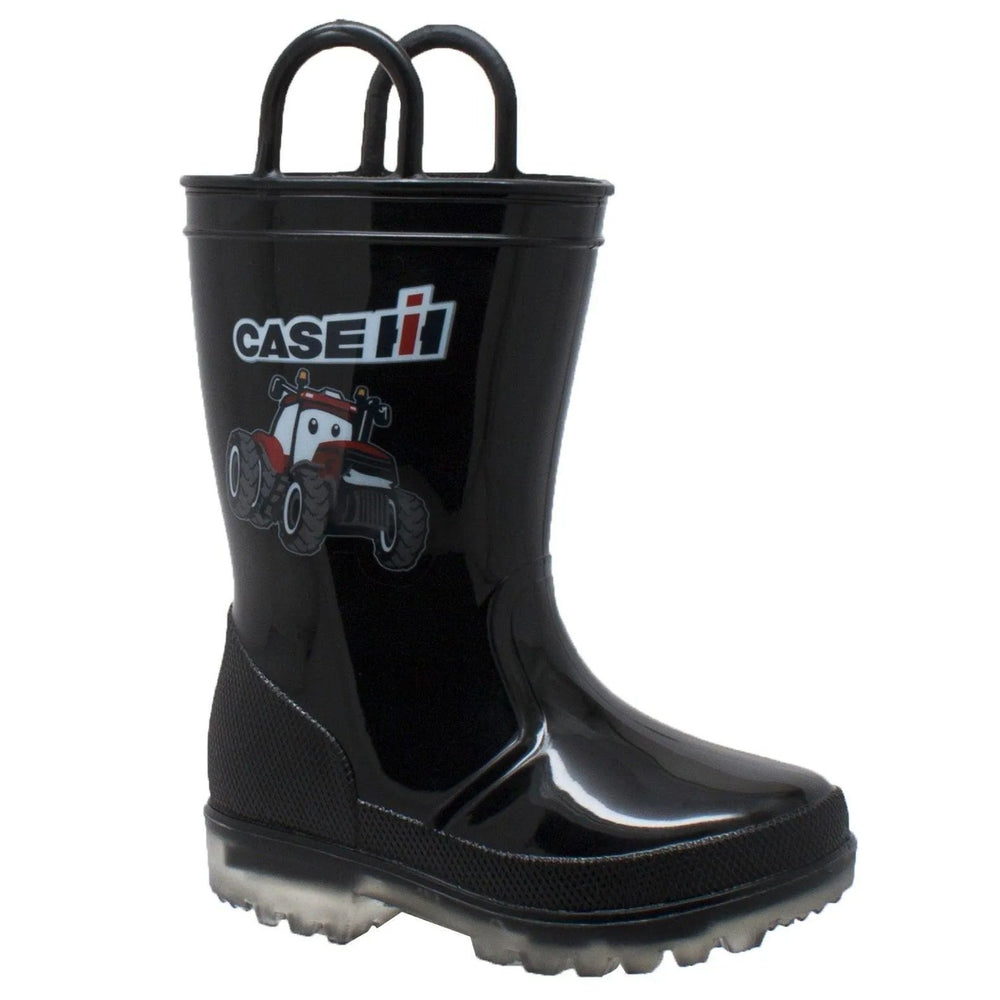 Case IH Children's PVC Boot with Light-Up Outsole Black - Case IH