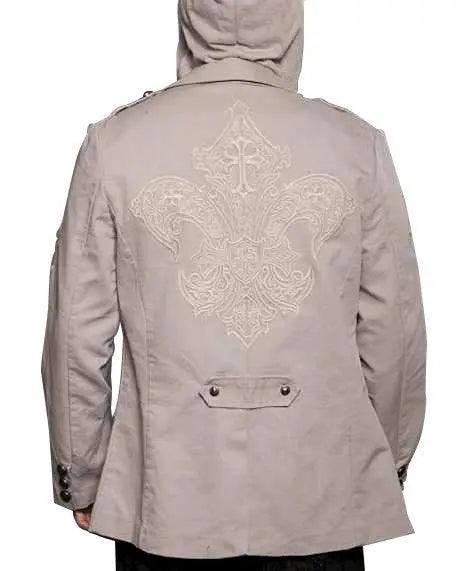 Rebel Spirit Fleur De Lis Hoodie (Cement) - Flyclothing LLC