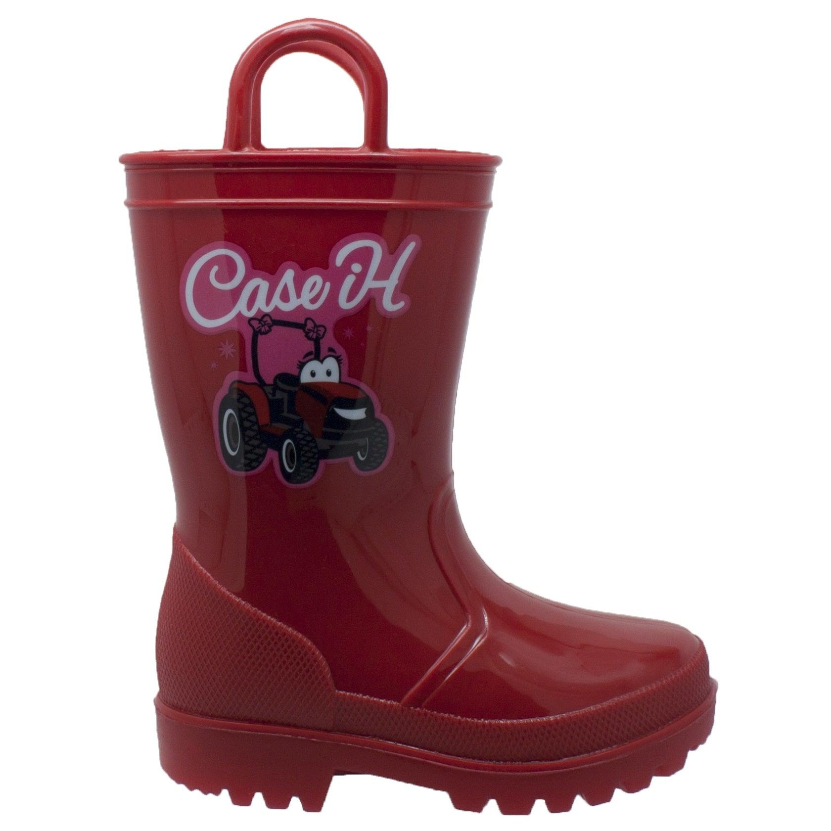 Case IH Toddler's PVC Boot with Light-Up Outsole Red - Flyclothing LLC