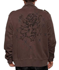 Rebel Spirit Majestic Lion Jacket (Brown) - Flyclothing LLC