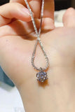 1 Carat Moissanite 925 Sterling Silver Necklace - Trendsi