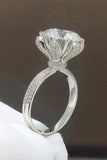 5 Carat  Moissanite Side Stone Ring - Trendsi