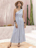 Printed Single Shoulder Sleeveless Jumpsuit - Trendsi - Flyclothing LLC