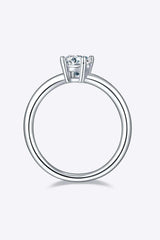 1 Carat Moissanite 925 Sterling Silver Solitaire Ring - Trendsi - Flyclothing LLC