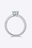 1 Carat Moissanite 925 Sterling Silver Solitaire Ring - Trendsi - Flyclothing LLC