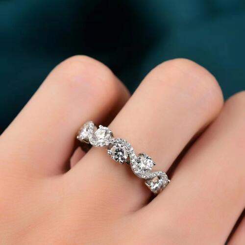 Moissanite 925 Sterling Silver Ring - Trendsi - Flyclothing LLC