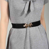 Alloy Buckle Elastic Belt - Trendsi - Flyclothing LLC