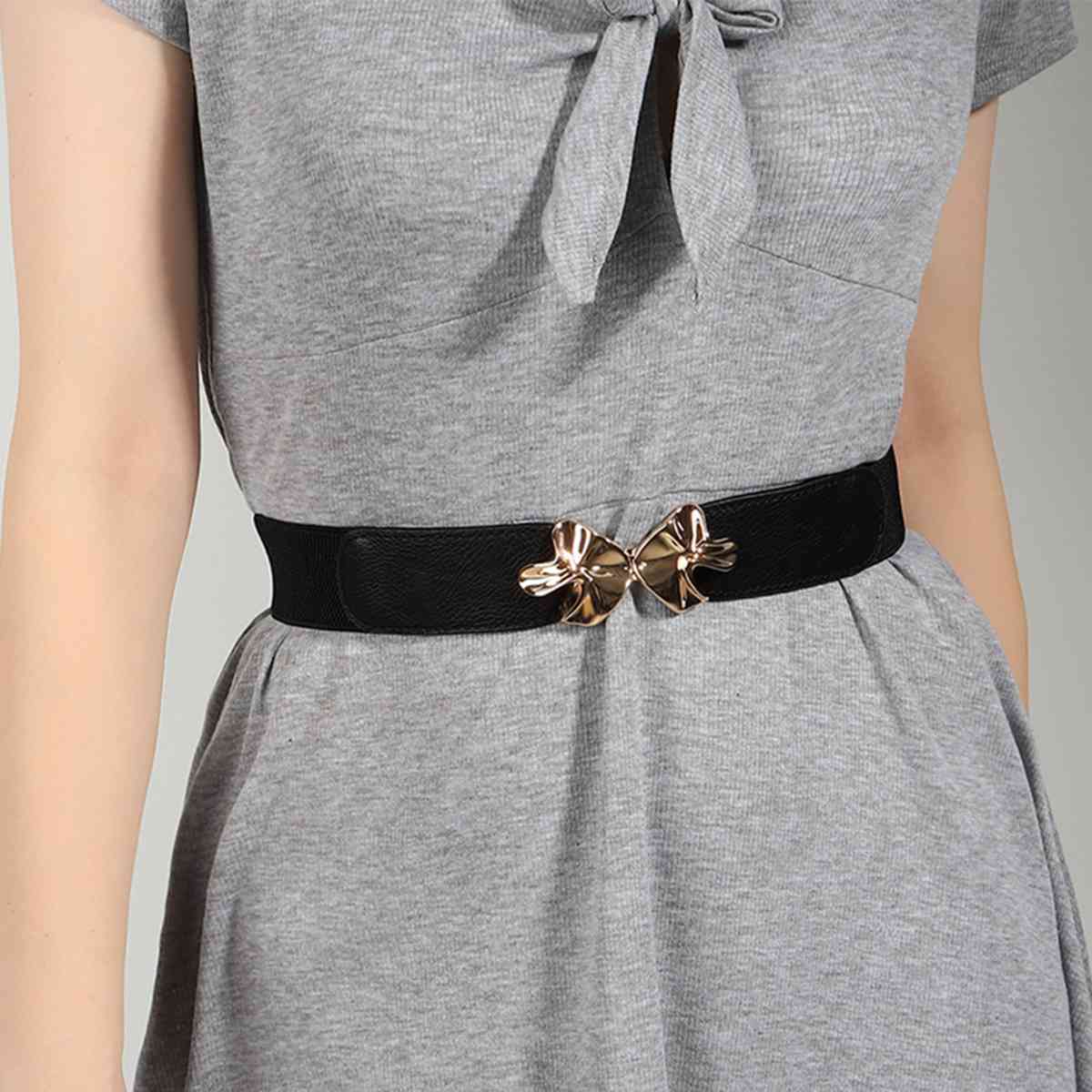 Alloy Buckle Elastic Belt - Trendsi - Flyclothing LLC