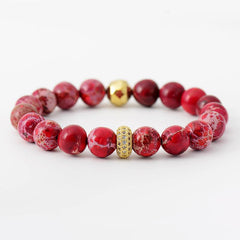 Natural Stone Beaded Bracelet - Trendsi