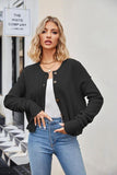 Button Down Exposed Seam Cardigan - Trendsi
