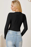 Zip Up Long Sleeve Bodysuit - Trendsi - Flyclothing LLC