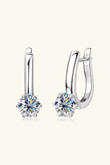 2 Carat Moissanite 925 Sterling Silver Earrings - Trendsi - Flyclothing LLC