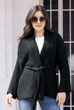Tied Open Front Long Sleeve Cardigan - Trendsi - Flyclothing LLC