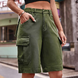 Denim Cargo Shorts with Pockets - Trendsi - Flyclothing LLC