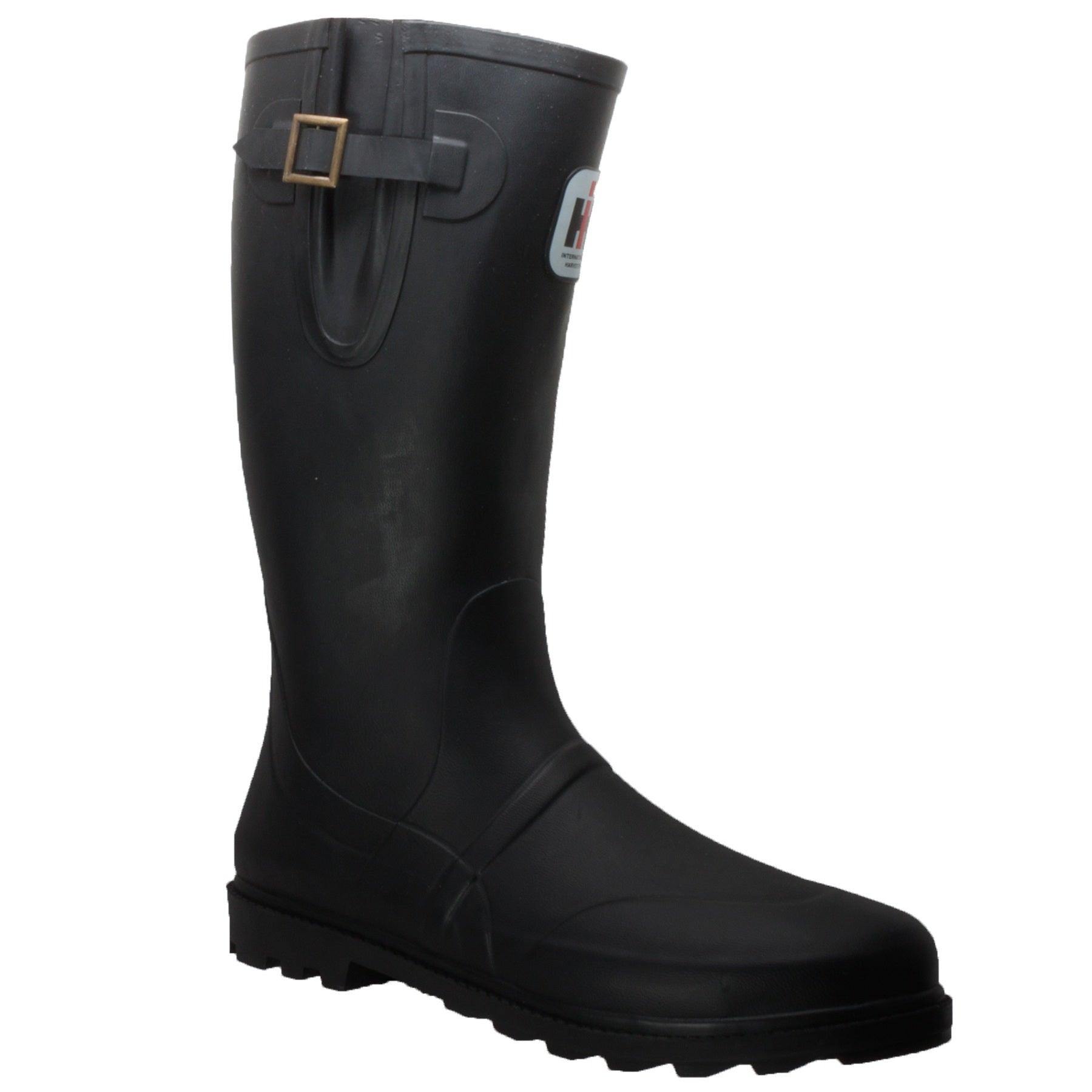 International Harvester Men's Expandable Calf Rubber Boot Black - International Harvester