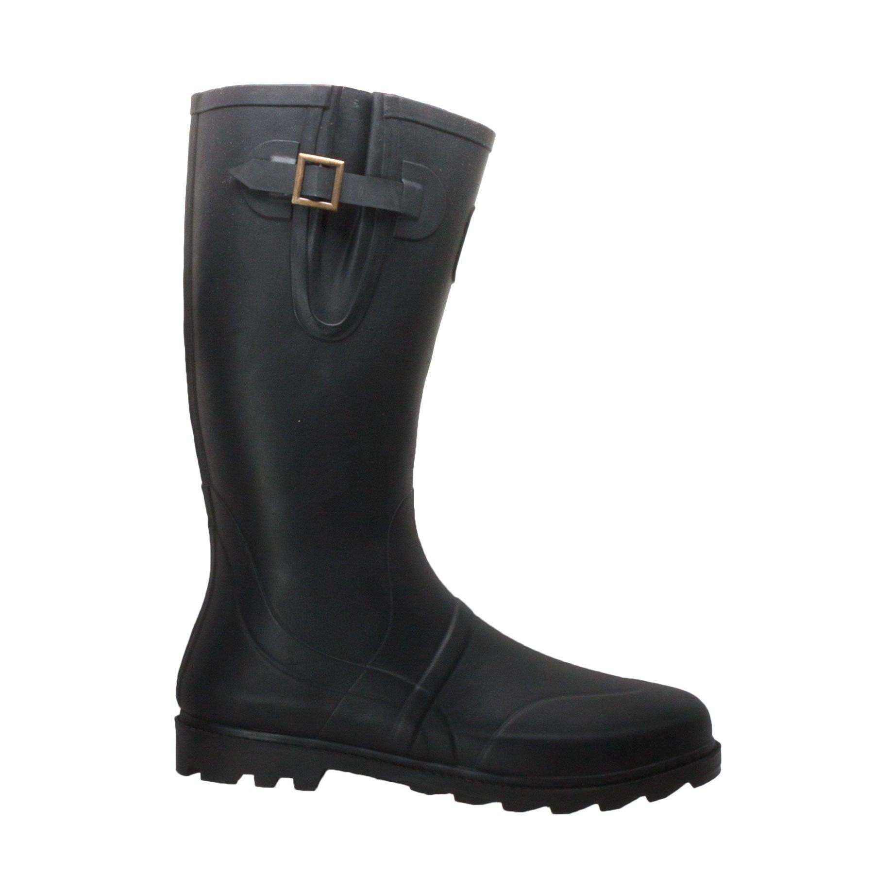 International Harvester Men's Expandable Calf Rubber Boot Black - International Harvester