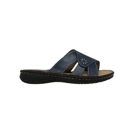 Shaboom Women's Band Slide Sandal Navy - Flyclothing LLC