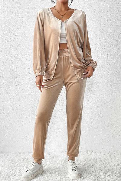 Zip Up Top and Pants Set - Flyclothing LLC