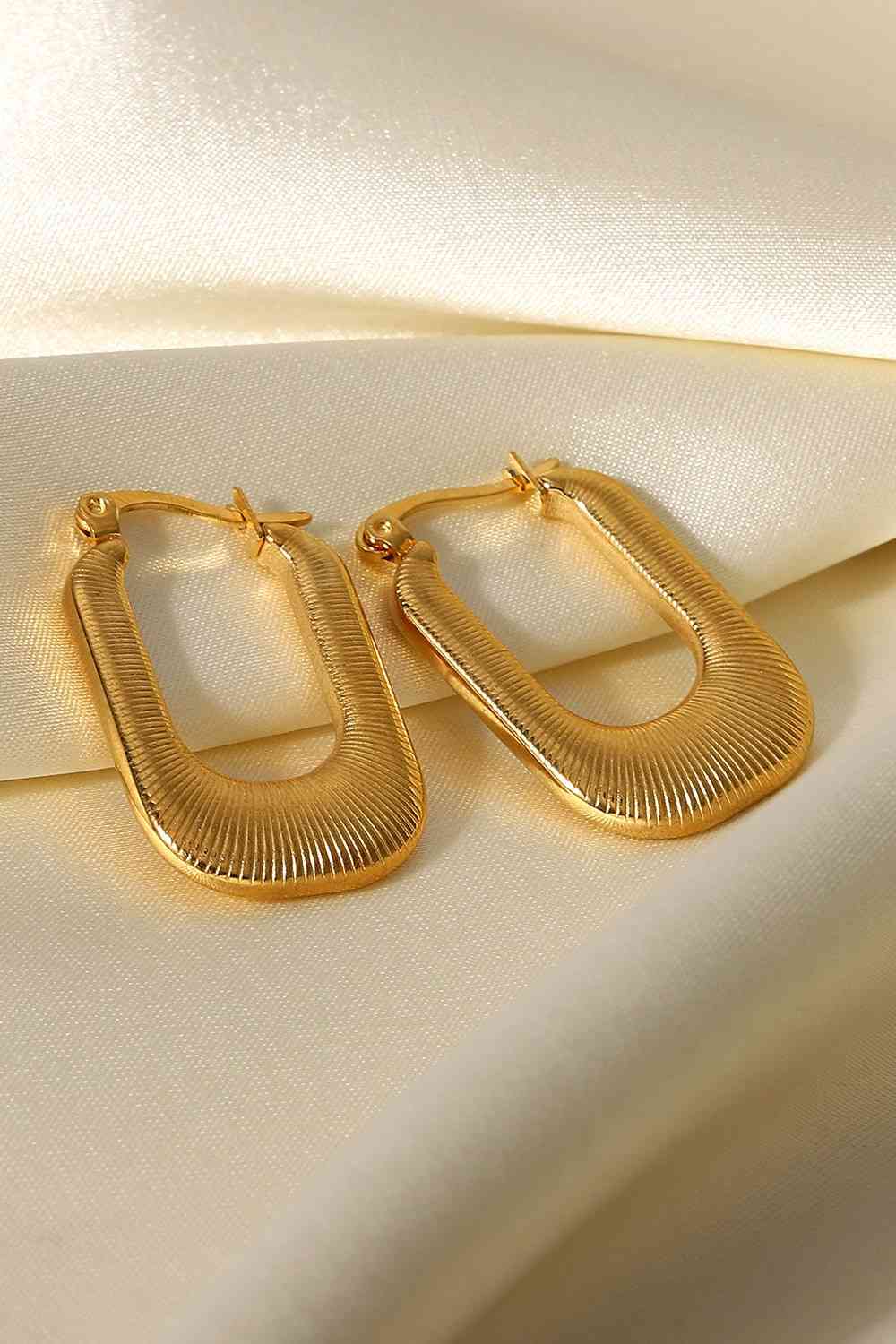 Good Luck Charm Screw-Thread U-Shaped Earrings - Trendsi - Flyclothing LLC