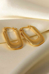 Good Luck Charm Screw-Thread U-Shaped Earrings - Trendsi - Flyclothing LLC