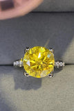 5 Carat Moissanite 925 Sterling Silver Ring in Banana Yellow - Trendsi