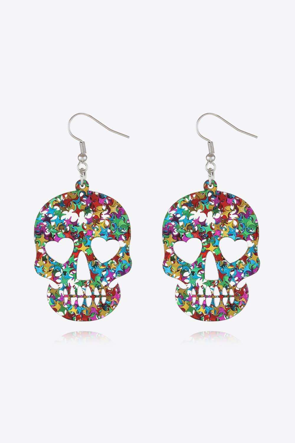 Acrylic Skull Drop Earrings - Trendsi - Flyclothing LLC