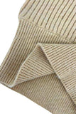 Ribbed Turtleneck Long Sleeve Sweater - Trendsi - Flyclothing LLC