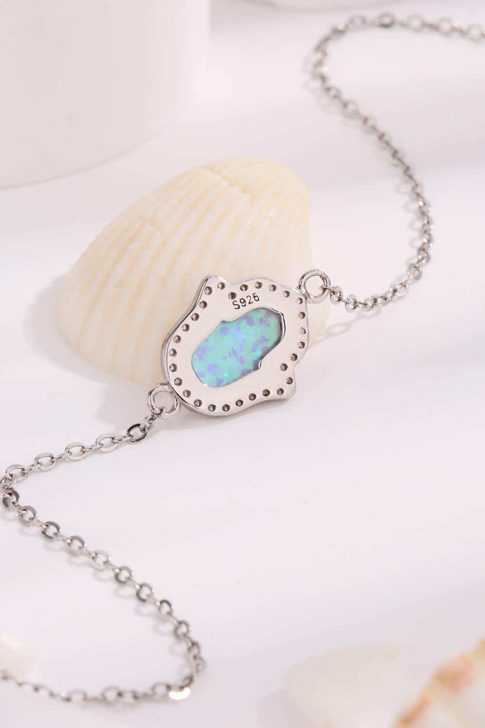 Opal 925 Sterling Silver Bracelet - Trendsi - Flyclothing LLC