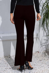 High Waist Long Flare Pants - Trendsi