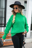 Turtle Neck Long Sleeve Pullover Sweater - Trendsi - Flyclothing LLC