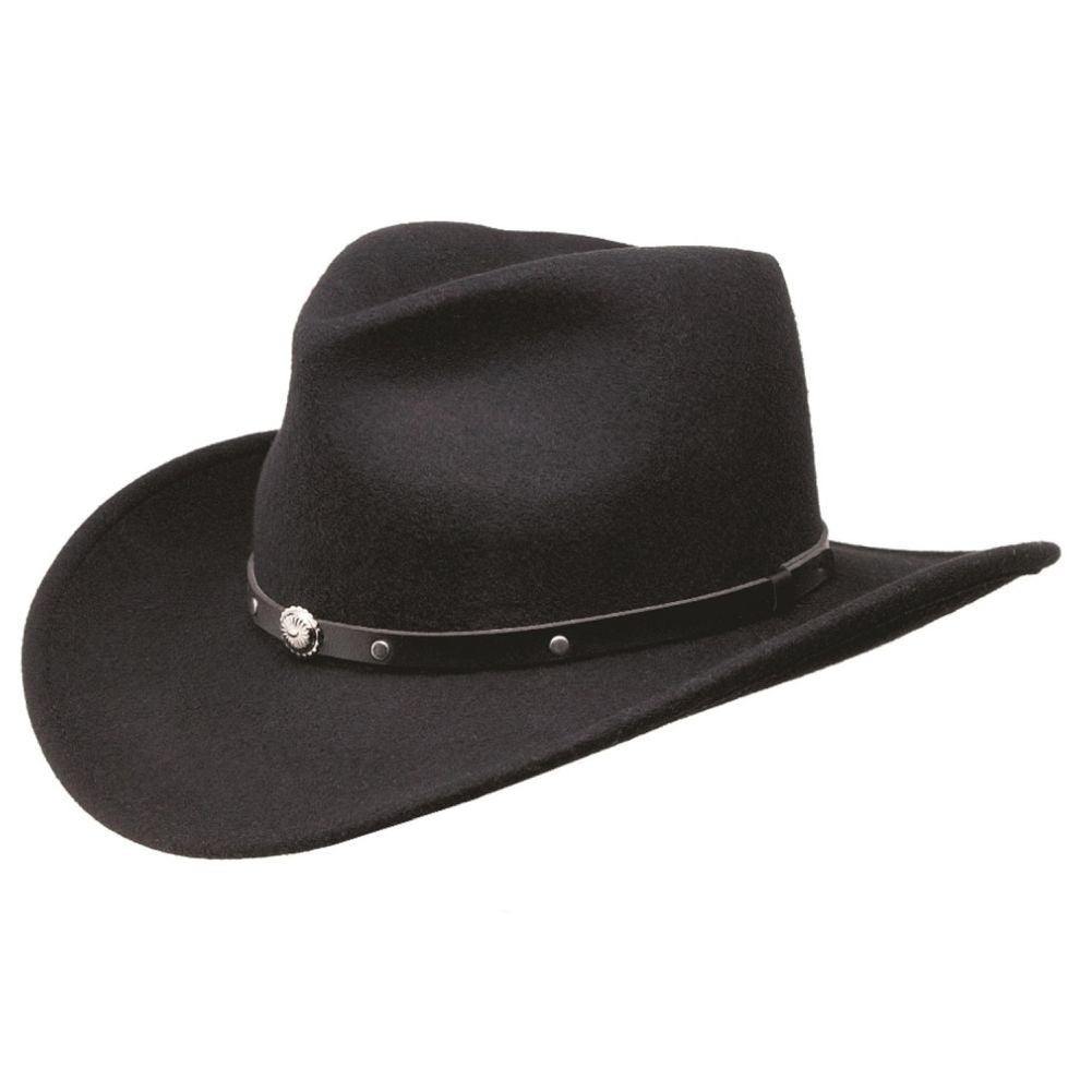 Black Creek Black Value Priced 100 Percent Crushable Wool 3 inch Brim Hat - Flyclothing LLC